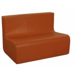 Axess industries chauffeuse 2 places haut. assise 170 mm coloris banane