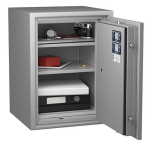 Axess industries coffre - fort ignifuge 1h classe 1 - serrure  code dim. ext. hxlxp 615 x 463. . .