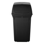 Axess industries collecteur de d�chets � clapet d'acc�s capacit� 132, 5 l coloris noir