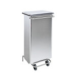 Axess industries collecteur � p�dale et roulettes pour grand volumes en inox volume 110 l . . .