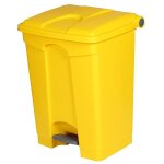 Axess industries collecteur de tri s�lectif � p�dale capacit� 70 l coloris jaune