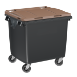 Axess industries conteneur poubelle 1000l en plastique recycl