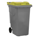 Axess industries conteneur poubelle 360l modle avec barre ventrale