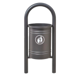 Axess industries corbeille en acier  pitements arrondis