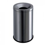 Axess industries corbeille conomique anti - feu volume 50 l matire inox bross