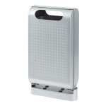 Axess industries corbeille sur pied robuste coloris gris m�tal
