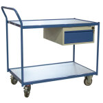 Axess industries desserte mobile plateau bois � 1 ou 2 tiroirs mod�le 1 bloc 1 tiroir