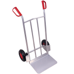 Axess industries diable en aluminium avec grande pelle matire roues pneumatiques