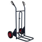 Axess industries diable � basculement assist� et pelle repliable type de roues caoutchouc