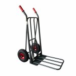 Axess industries diable ergonomique � p�dale de basculement et double pelle