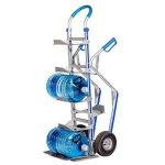 Axess industries diable porte bonbonnes en aluminium type de roues increvables