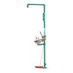 Axess industries douche et laveur d'yeux combin en intrieur finition acier galvanis