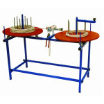 Axess industries enrouleur - drouleur manuel double type table  plateau 400 mm