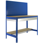 Axess industries etabli d'atelier � 2 niveaux avec porte outils et 1 tiroir long. 1500 mm . . .