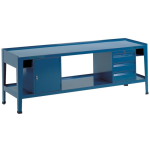 Axess industries �tabli d'atelier grand plateau � caissons dim. plateau lxp 3000 x 700 mm