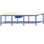 Axess industries �tabli d'atelier grand plateau dim. plateau lxp 3000 x 750 mm nbre de. . .