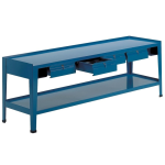 Axess industries �tabli d'atelier grand plateau � tiroirs dim. plateau lxp 2500 x 700 mm . . .