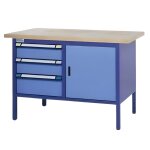 Axess industries etabli compact plateau bois avec coffre et tiroirs