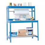 Axess industries etabli d'emballage à 3 niveaux avec support rouleau long. 900 mm coloris. . . Axess industries etabli d'emballage à 3 niveaux avec support rouleau long. 900 mm coloris. . .
