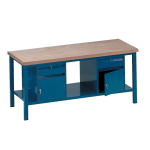 Axess industries etabli grand plateau bois � caisson porte et tiroirs nbre de tiroirs 2 . . .