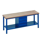 Axess industries etabli grand plateau bois � caisson porte et tiroirs nbre de tiroirs 3 . . .