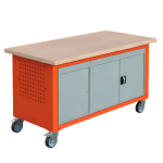 Axess industries etabli mobile sit avec 3 caissons tiroirs et / ou portes mod�le 3 coffres de. . .