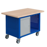 Axess industries etabli mobile sit avec bloc 1 porte dim. plateau lxp 1500 x 750 mm