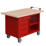 Axess industries etabli mobile sit avec bloc 3 tiroirs et �tag�res dim. plateau lxp 1200 x. . .