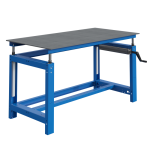 Axess industries etabli si soudure plateau acier  hauteur rglable par manivelle dim. . . .