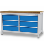 Axess industries etabli � structure soud�e plateau bois et double caisson tiroirs . . .