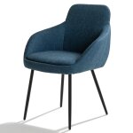 Axess industries fauteuil accueil en tissu coloris bleu