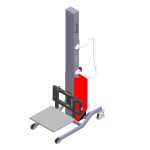 Axess industries gerbeur  leve lectrique avec fourches coulissantes et plateau 2 positions