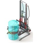 Axess industries gerbeur manuel avec retourneur de fts mtallique 220 l