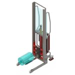 Axess industries gerbeur semi - lectrique avec peron  galet avec plateau v