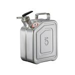 Axess industries jerrican de scurit en acier inoxydable trs haute rsistance avec robinet. . .