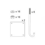 Axess industries kit de pose pour portique et demi - portique