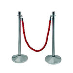 Axess industries kit de poteaux de balisage en inox coloris poteau inox coloris cordon rouge