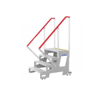 Axess industries marchepied industriel modulable et mobile avec palier nbre de marches 2 . . .
