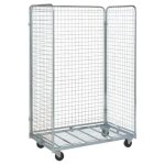 Axess industries maxi roll conteneur 3 c�t�s maille 50x50 mm mati�re roues polyamide et. . .