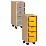 Axess industries meuble de classe avec bacs de rangements nbre de bacs 5 coloris bac jaune