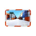 Axess industries miroir de scurit cadre rouge et blanc dim. optique 560 x 360 mm