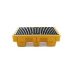 Axess industries palette de rtention 230l avec caillebotis - 2 fts coloris noir