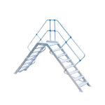Axess industries passerelle double accs en aluminium 45 nbre de marches 6 haut. travail. . .
