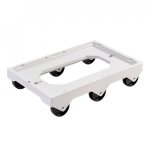 Axess industries plateau roulant porte - bacs 600 x 400 � 6 roues visserie acier mati�re. . .