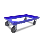 Axess industries plateau roulant porte - bacs 600 x 400 roues caoutchouc coloris bleu