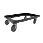Axess industries plateau roulant porte - bacs 600 x 400 roues caoutchouc coloris noir