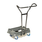 Axess industries plateau roulant porte - bacs 600 x 400 roues caoutchouc option avec timon