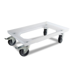 Axess industries plateau roulant porte - bacs 600 x 400 roues  freins en caoutchouc coloris. . .