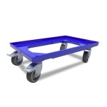 Axess industries plateau roulant porte - bacs 600 x 400 roues � freins en caoutchouc coloris bleu