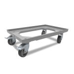 Axess industries plateau roulant porte - bacs 600 x 400 roues � freins en caoutchouc coloris gris